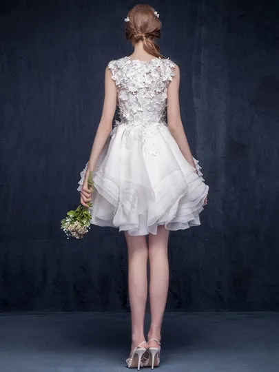 Short / Mini Garden Wedding Dress