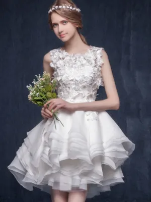 Short / Mini Garden Wedding Dress