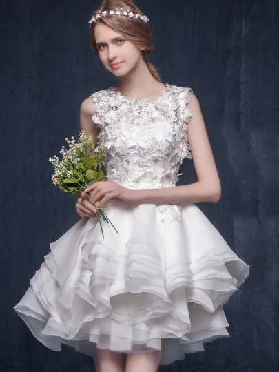 Short / Mini Garden Wedding Dress