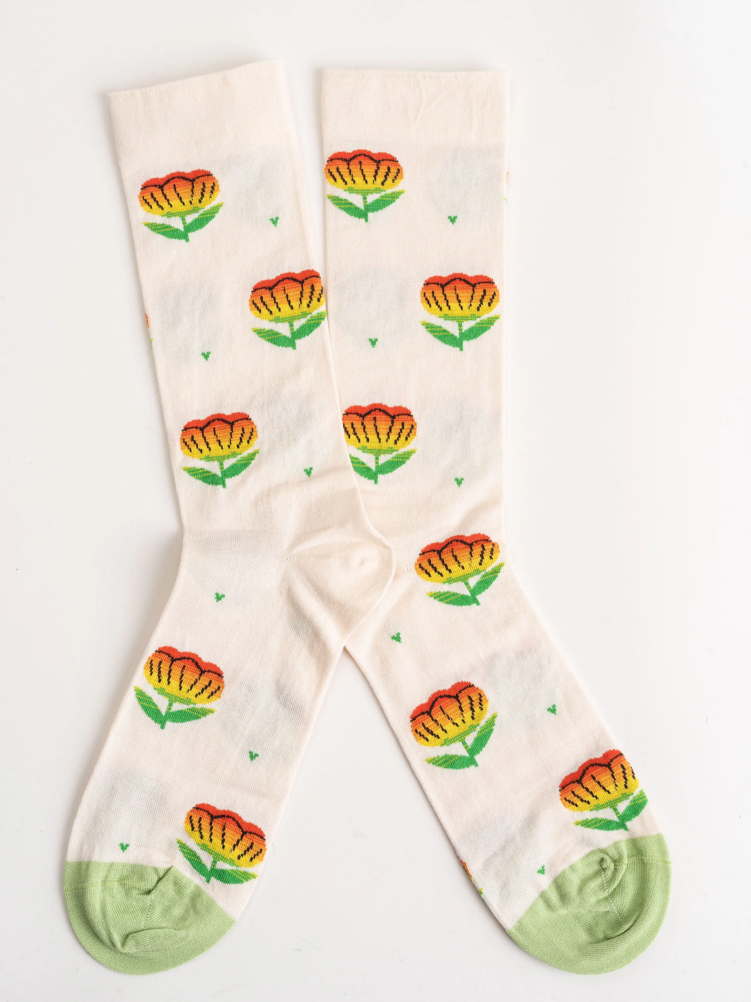short sock - flowers