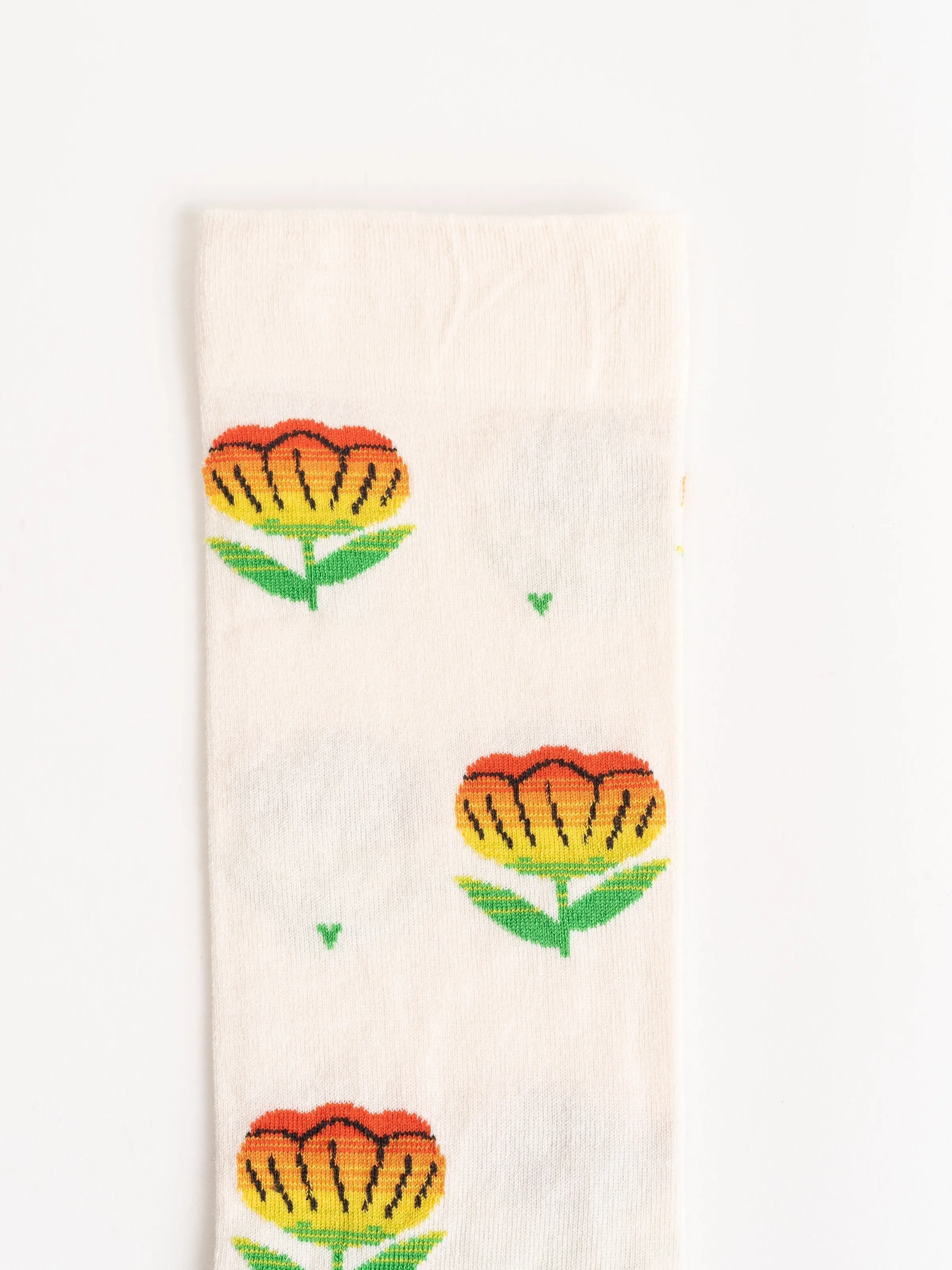 short sock - flowers