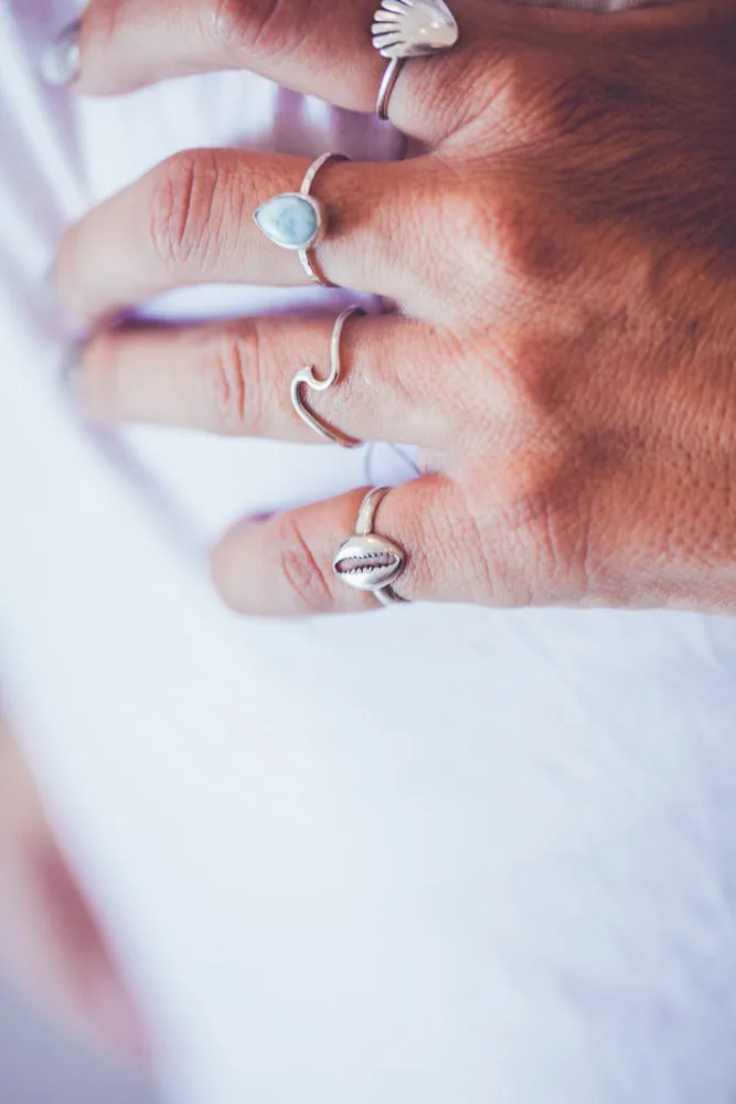 SILVER SHELL RING