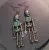 Silver Skull Dangle Earrings Gothic Skeleton Earrings for Gift