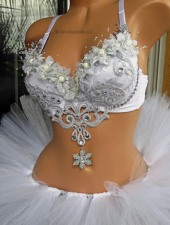 Silver White Wonderland Rave Outfit