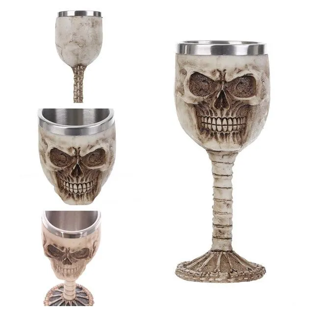 Skull Gothic Goblet Cocktail Glass