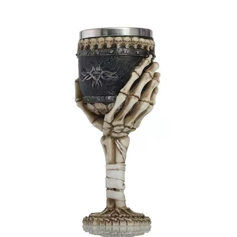 Skull Gothic Goblet Cocktail Glass