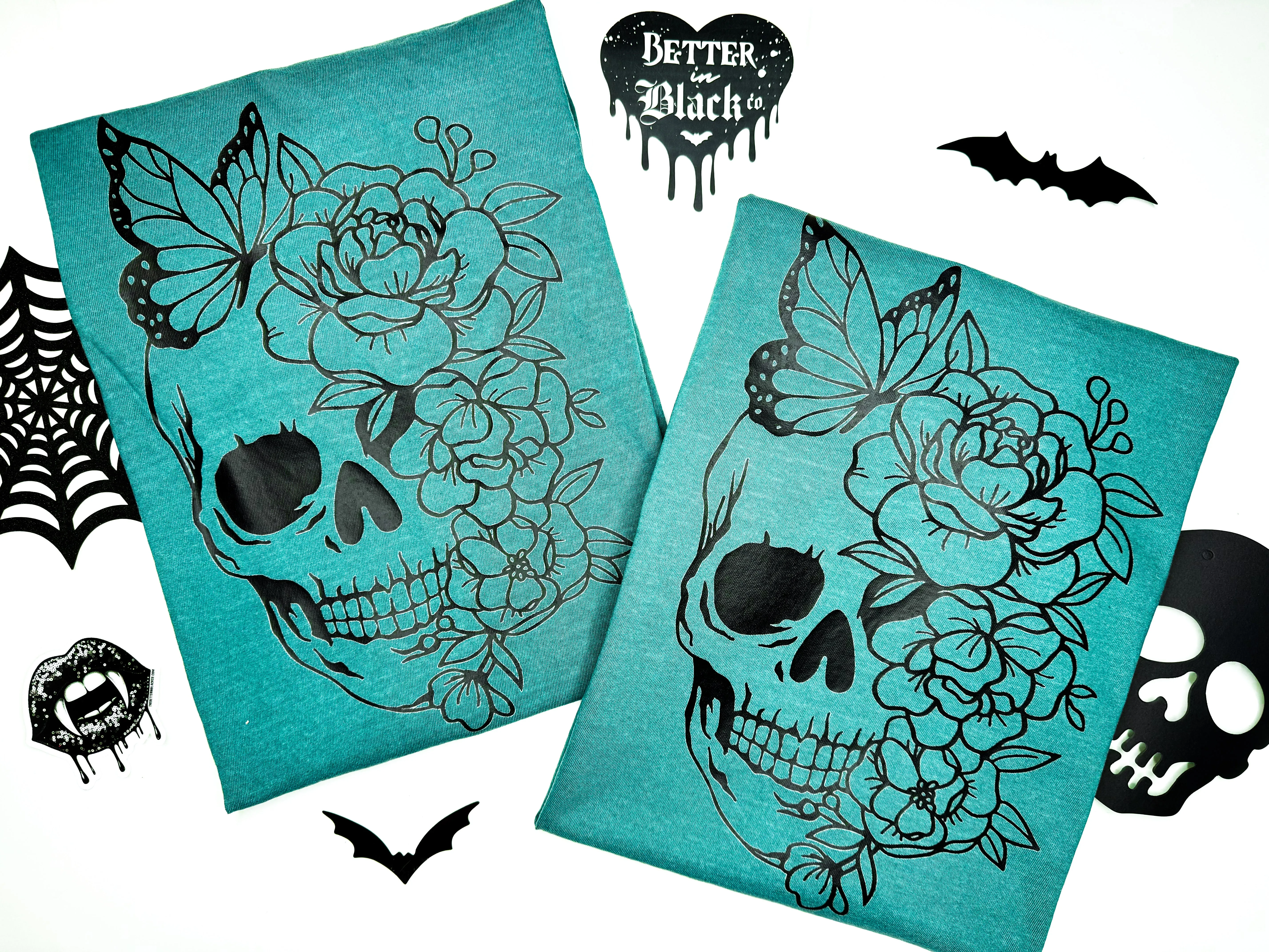 Skull In Bloom  -  Adult Unisex Tee - Comfort Colors