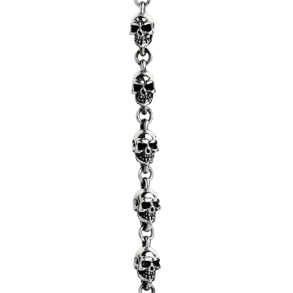 Skull Jesus Sterling Silver Chain Gothic Necklace