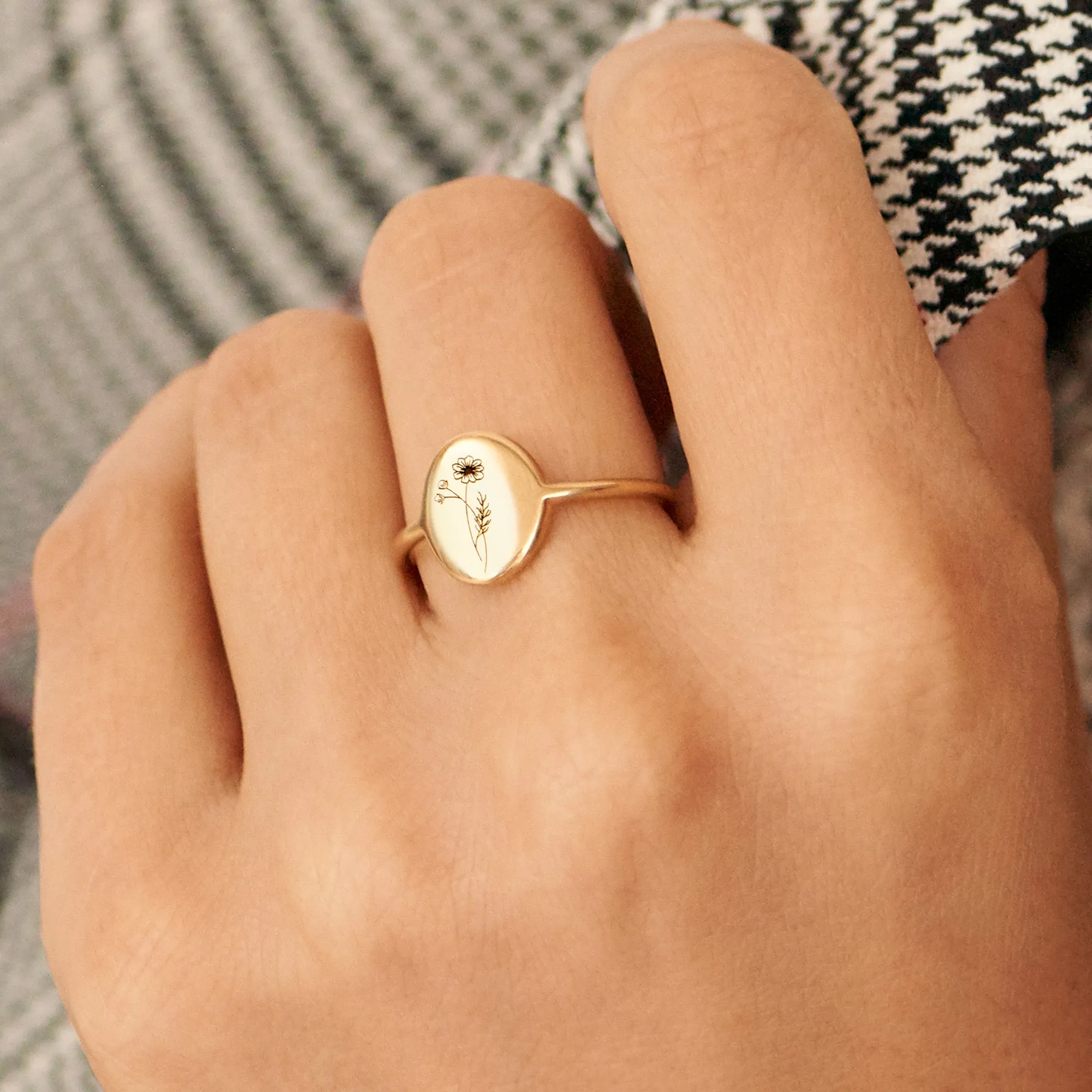Snow Drop Ring - January Flower