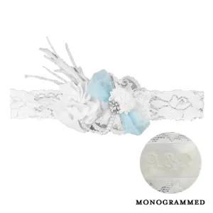 Something Blue Personalized Garter