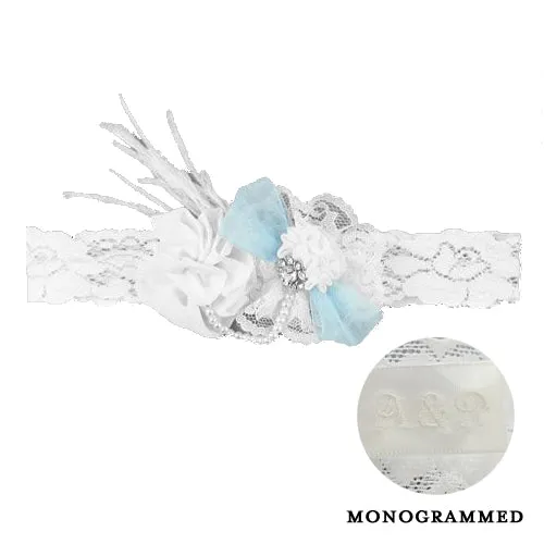 Something Blue Personalized Garter