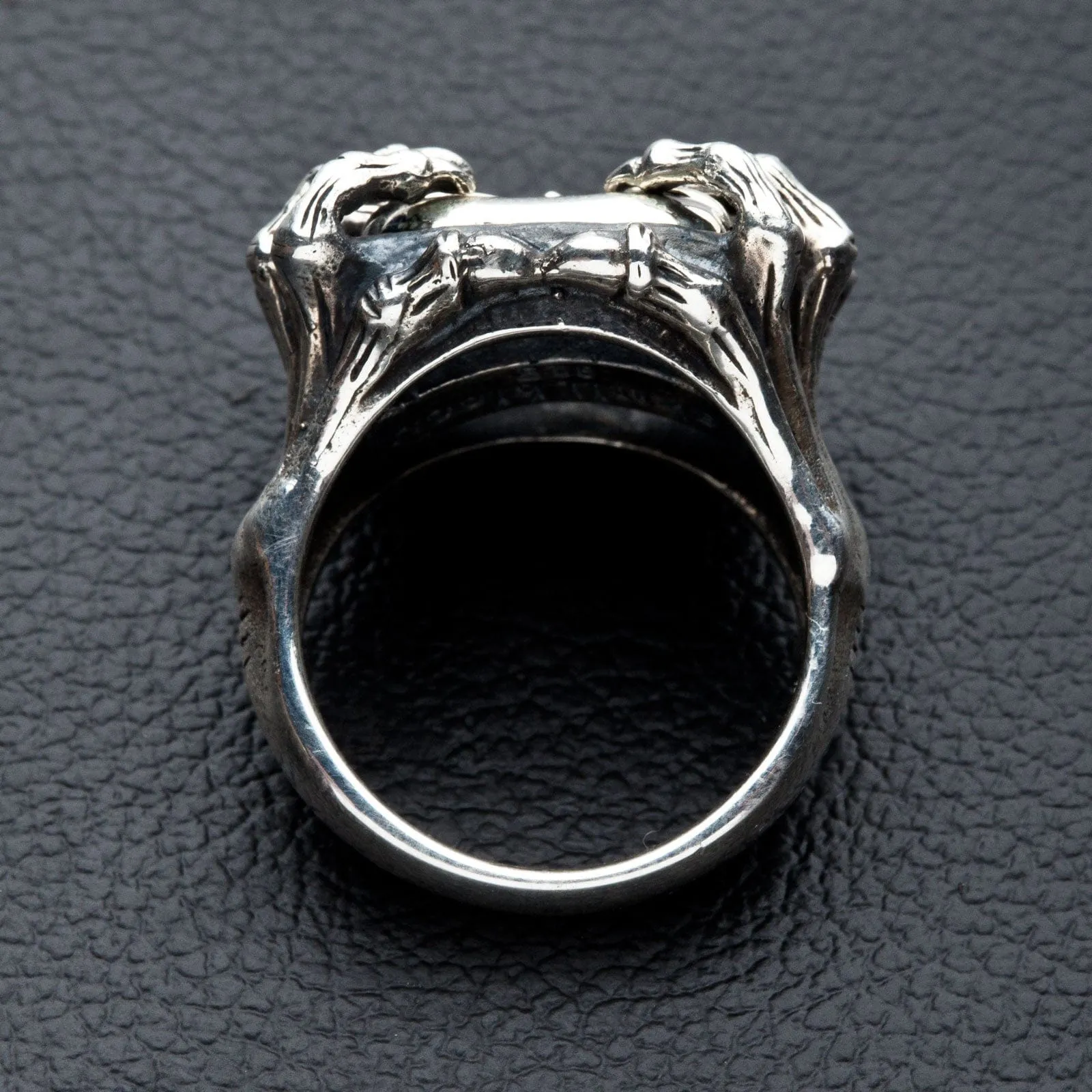Spider Skull Sterling Silver Ring