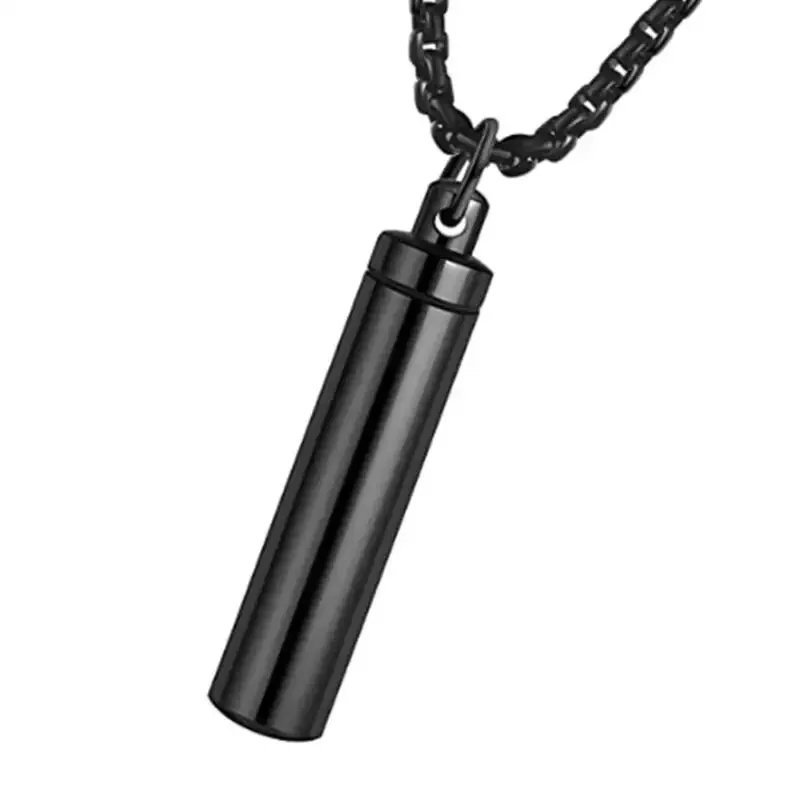 Stainless Steel Cylinder Cremation Necklace