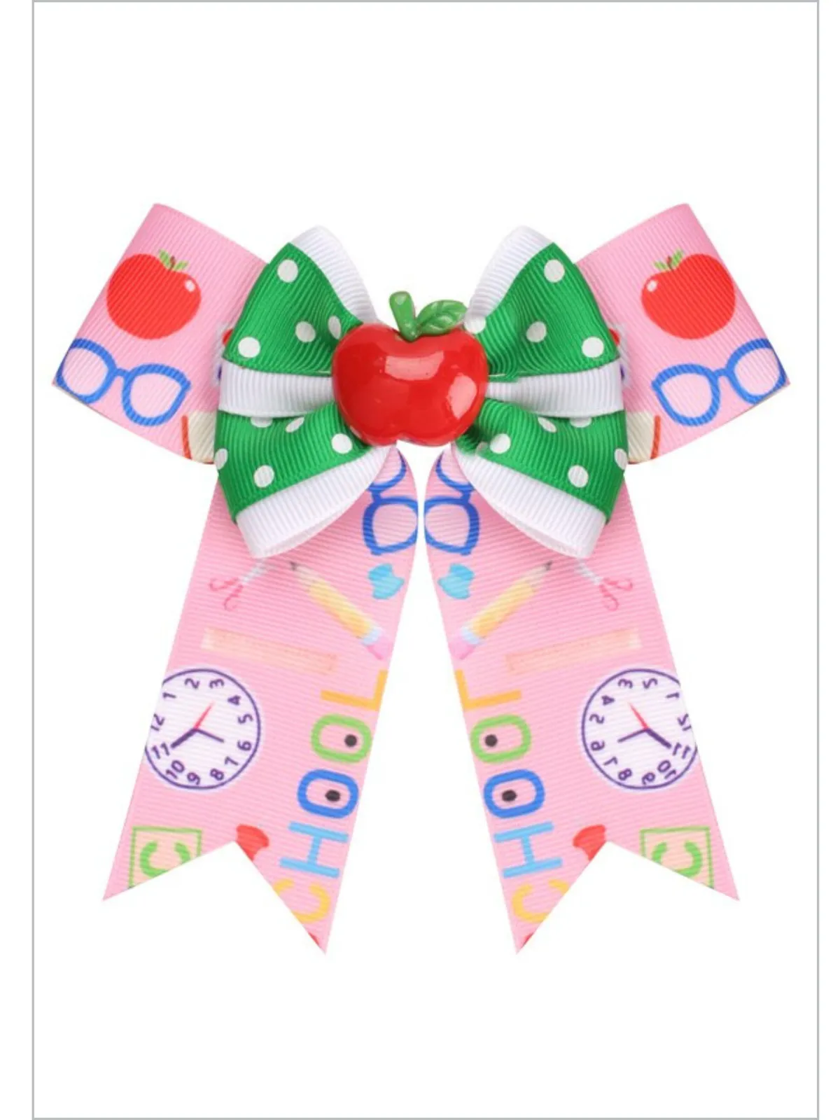 Star Pupil Printed Hair Bow