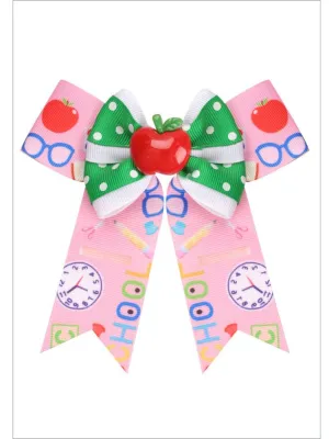 Star Pupil Printed Hair Bow