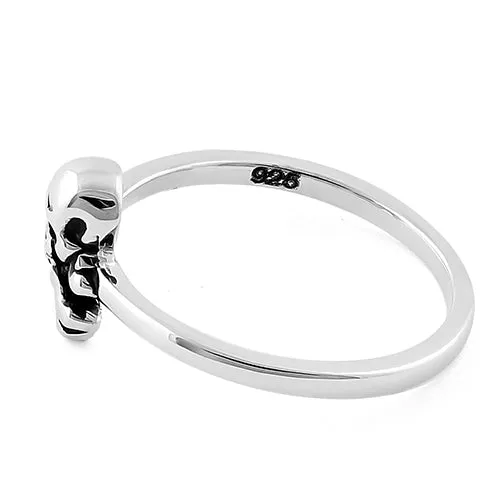 Sterling Silver Jolly Roger Skull Ring