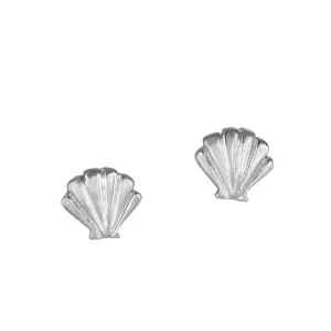 Sterling Silver Mini Scallop Earrings