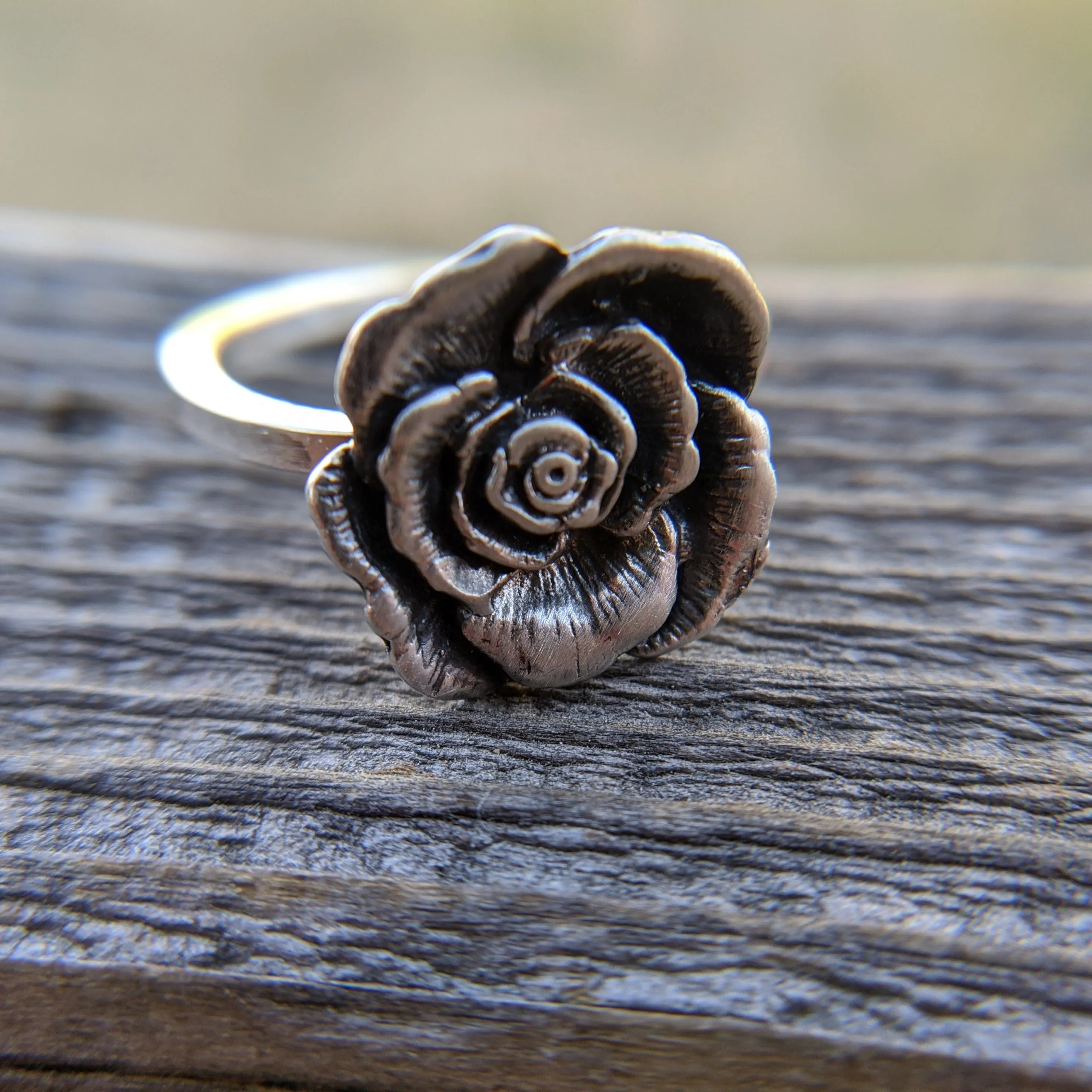 Sterling Silver Rose Ring