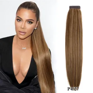 Straight Brazilian Human Hair Ponytail Clip In Extensions