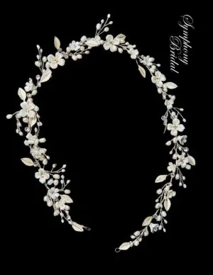 Symphony HW655 Ivory/Silver Hair Accessory
