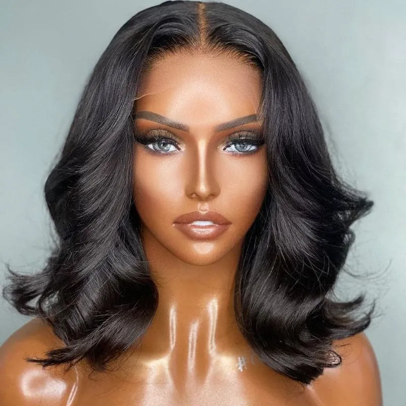 Tara- Middle Part Body Wave Brazilian 5X5 Lace Closure Bob Wig