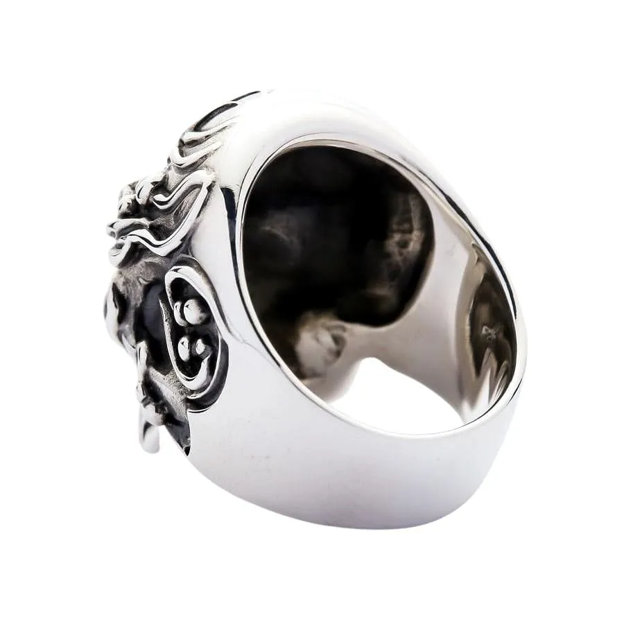 Terminator Cyborg Sterling Silver Skull Ring