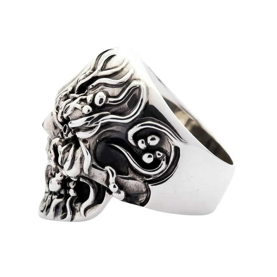 Terminator Cyborg Sterling Silver Skull Ring