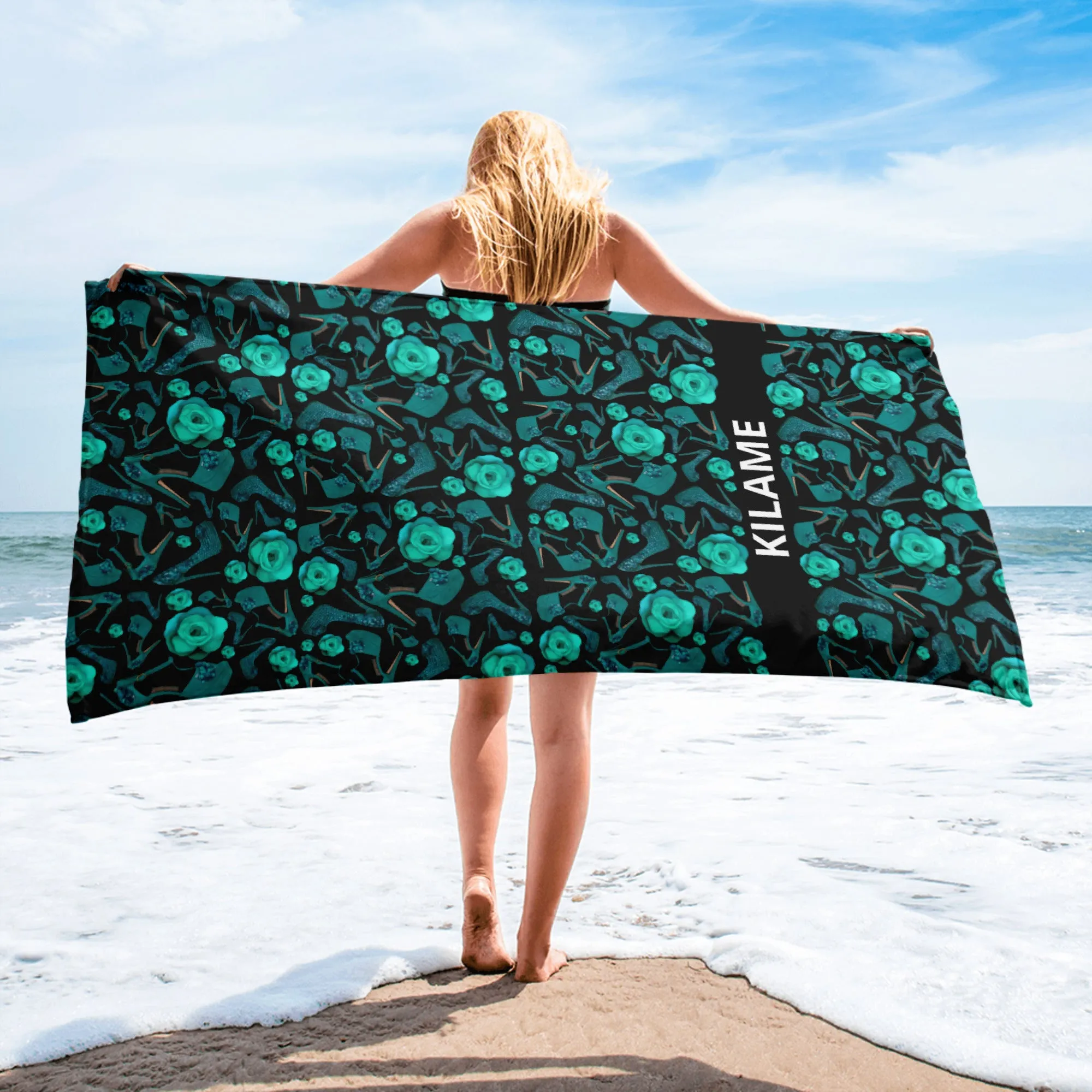 Towel 'Rose verdi'