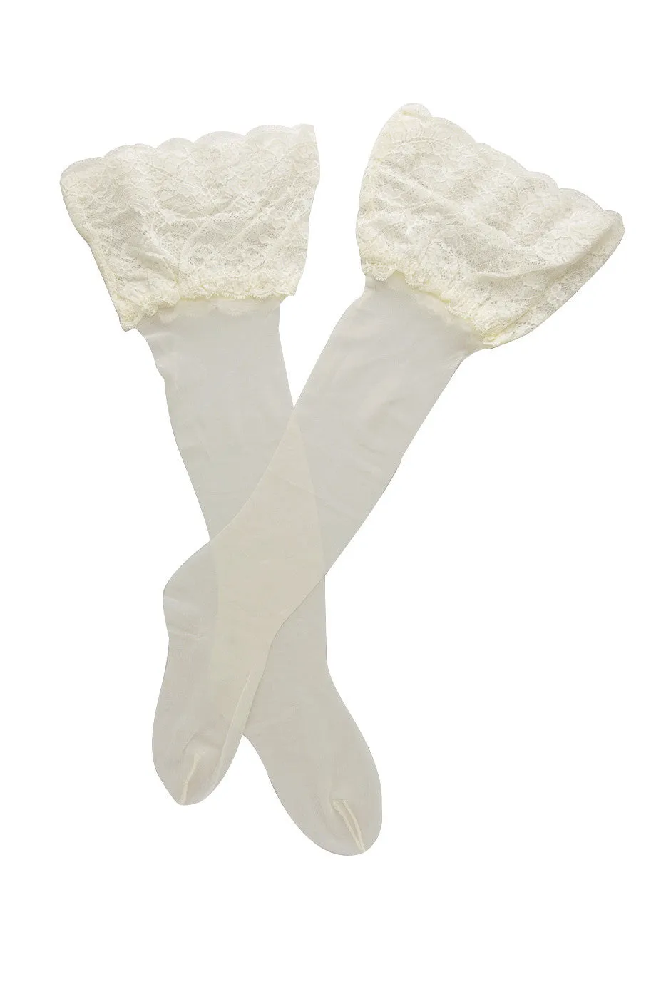 TRASPARENZE ATHENA Ivory Lace Hold Ups