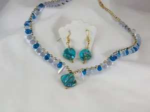 Turquoise Shell & Teardrop Set