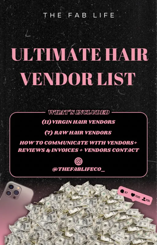 Ultimate Hair Vendor List
