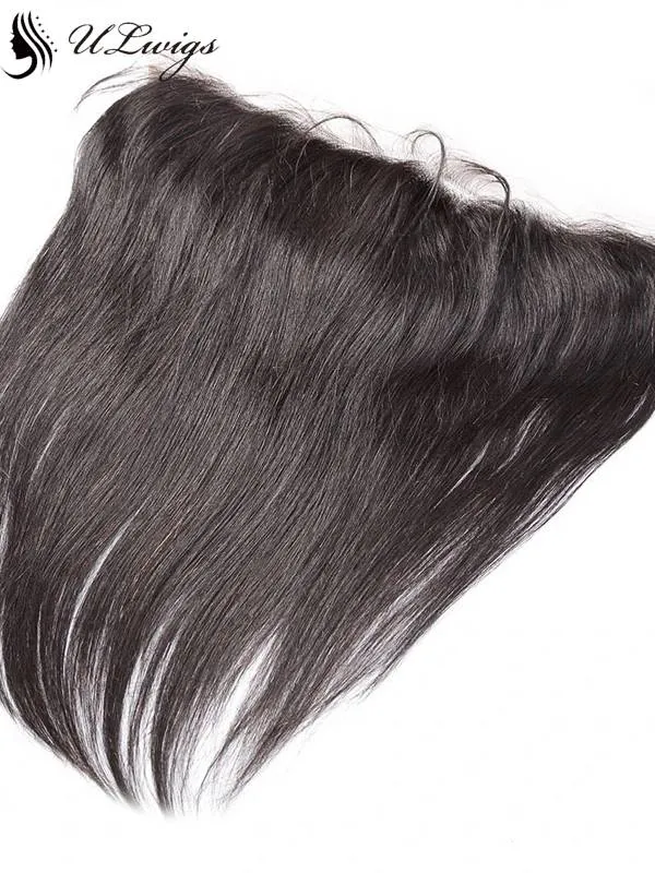 ULWIGS Pre-Plucked Ear To Ear Lace Frontal With 3 Thick Bundles Straight Weaves