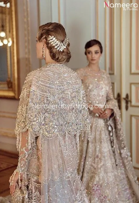 Unique Ivory Asian bridal Lehenga Designer Dress #BN787