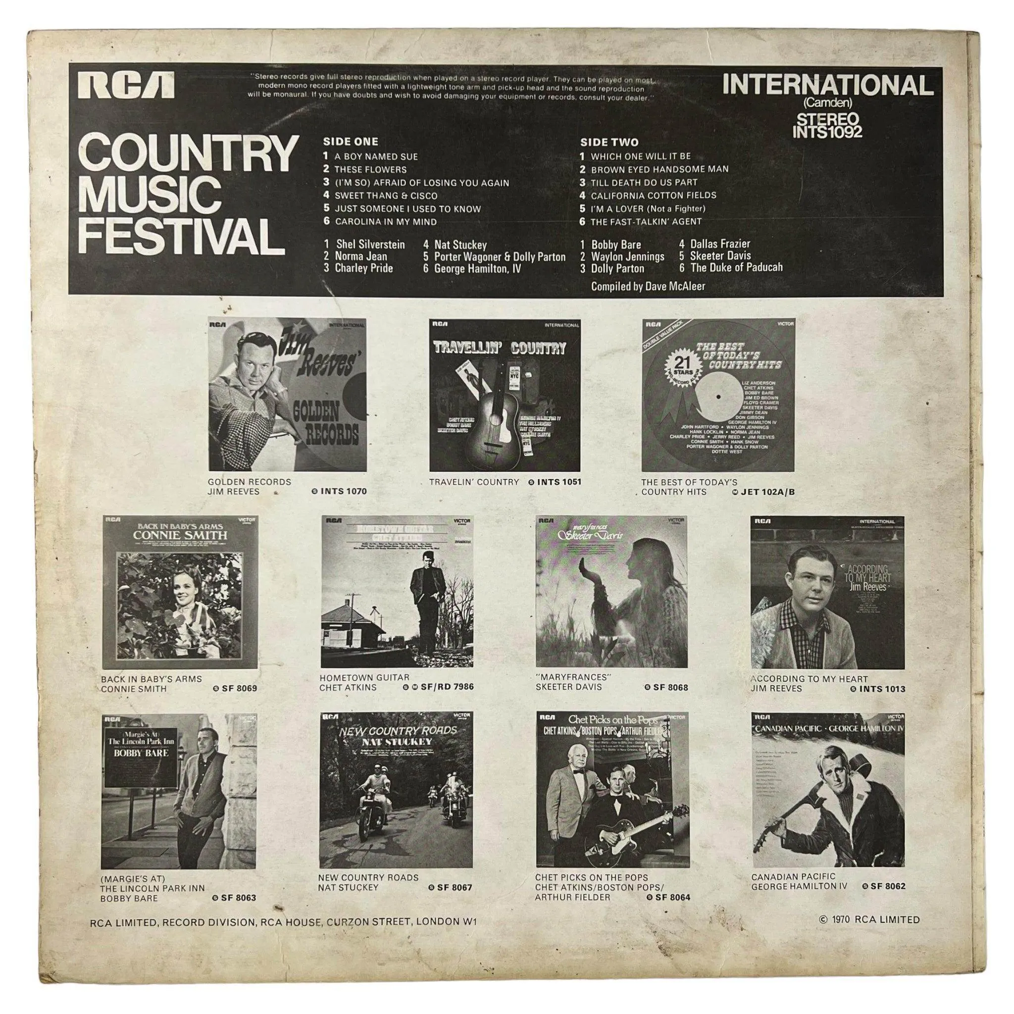 Various: Country Music Festival [Preowned Vinyl] G /VG