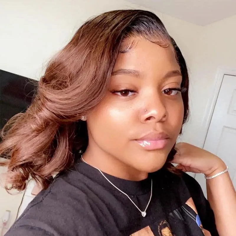 Venice Milk Chocolate Straight 13 x 6 Lace Front Bob Wigs
