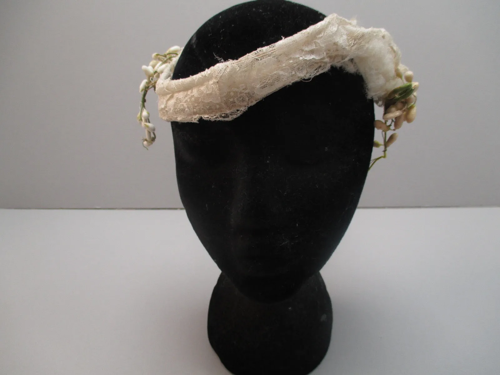 Vintage 1920s Wax floral bridal headpiece