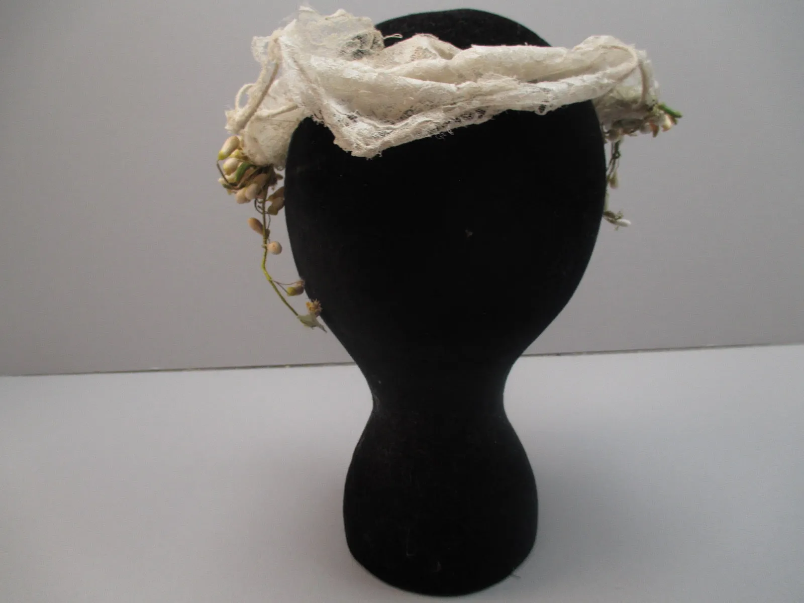Vintage 1920s Wax floral bridal headpiece