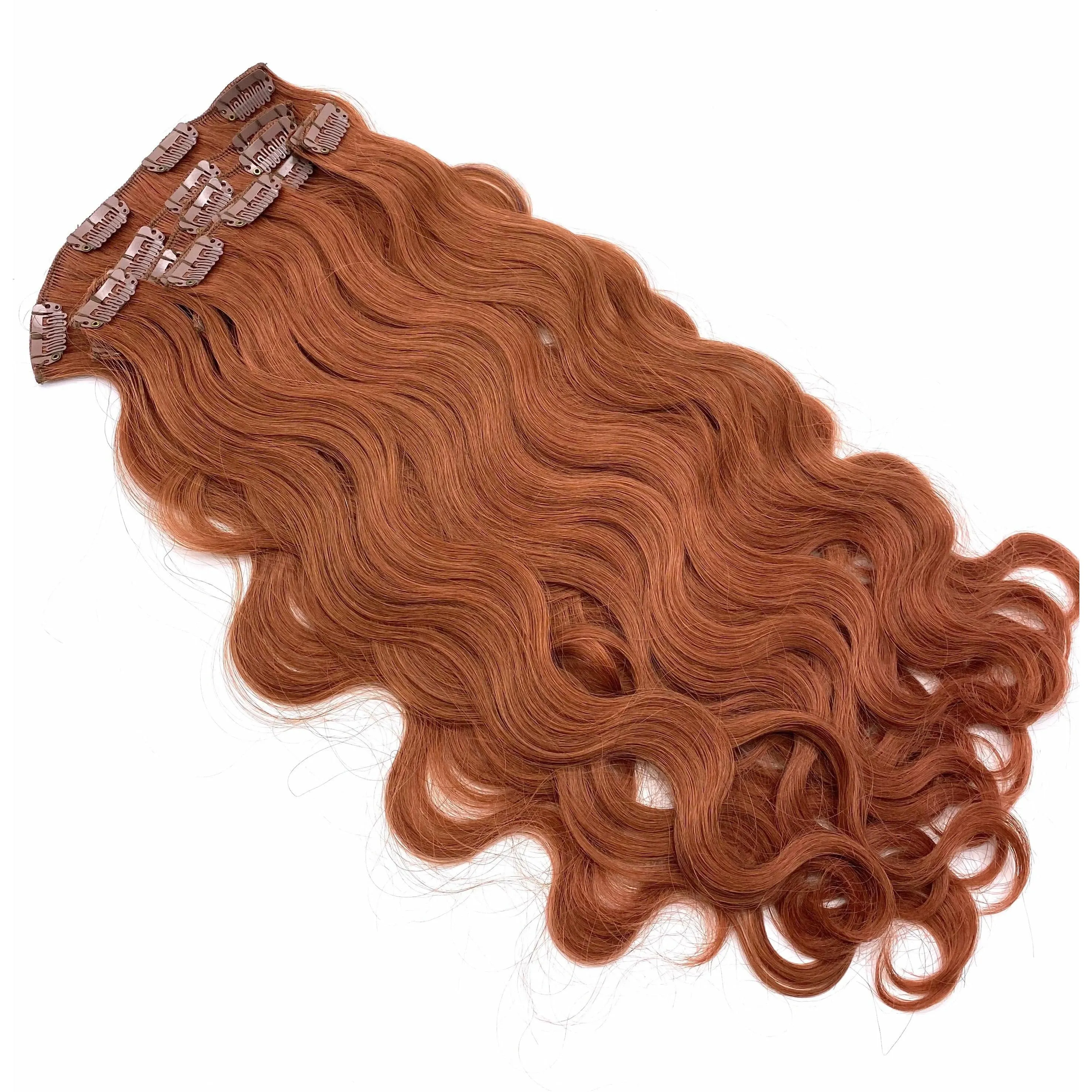 VIP Clip Extensions/ Body Wave  18" - ClipeX System