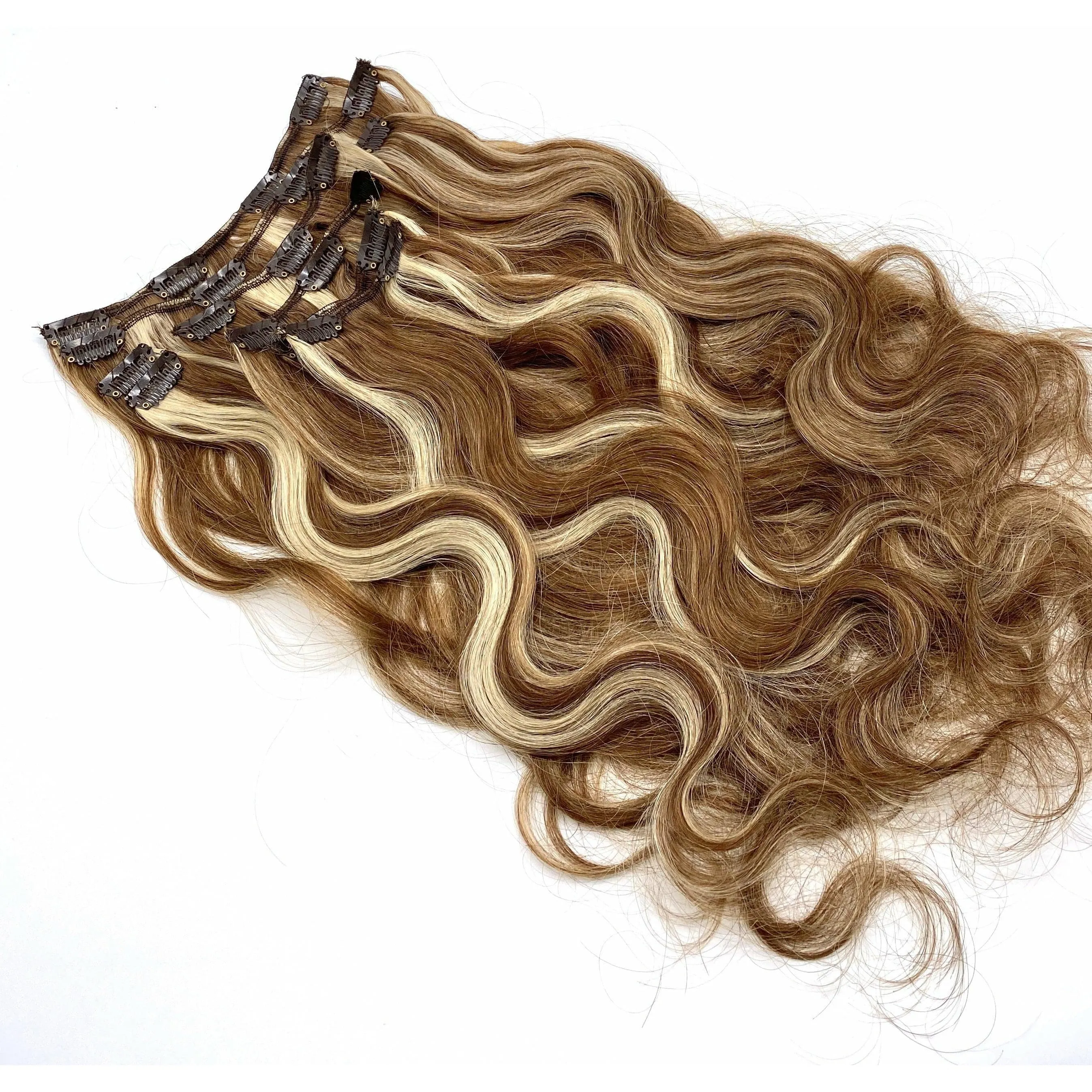 VIP Clip Extensions/ Body Wave  18" - ClipeX System