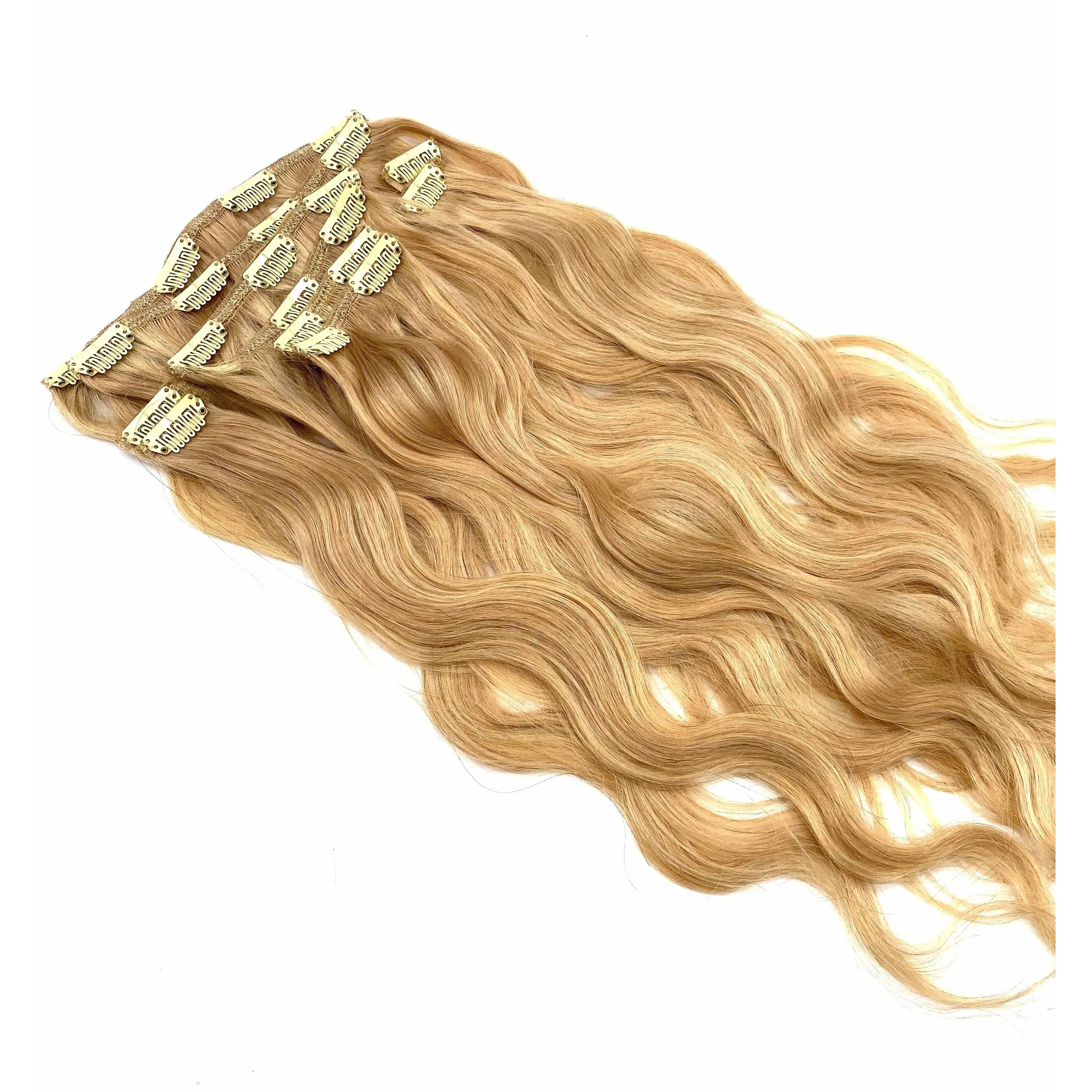 VIP Clip Extensions/ Body Wave  18" - ClipeX System