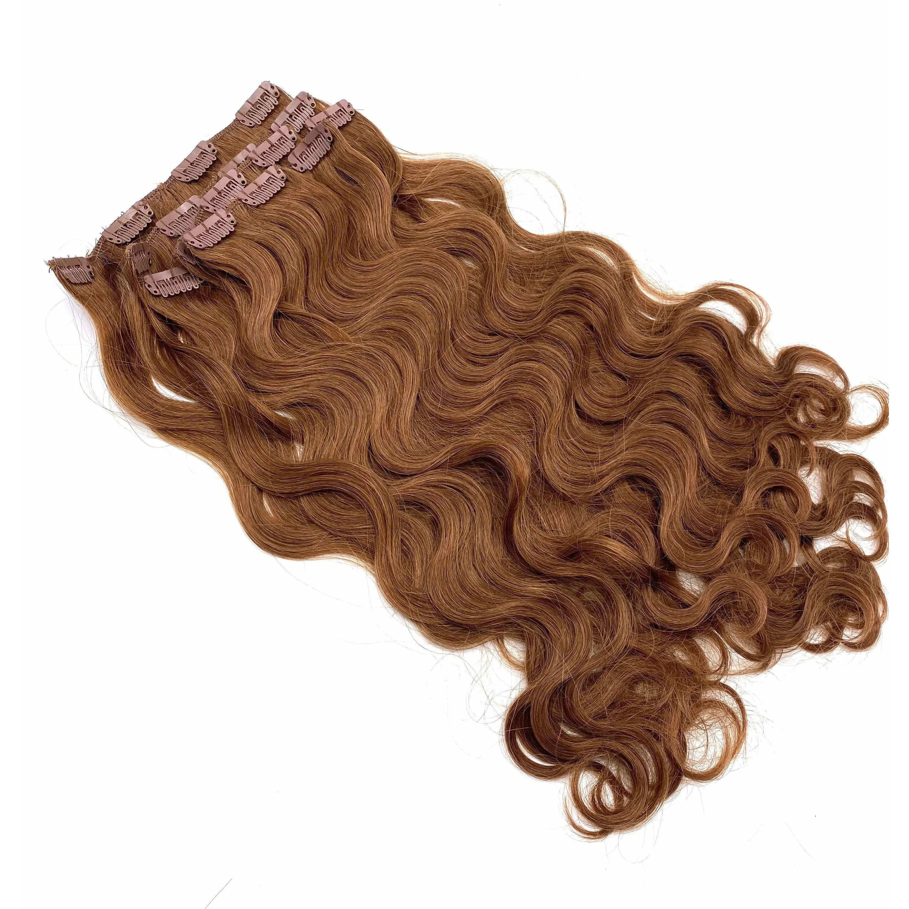 VIP Clip Extensions/ Body Wave  18" - ClipeX System