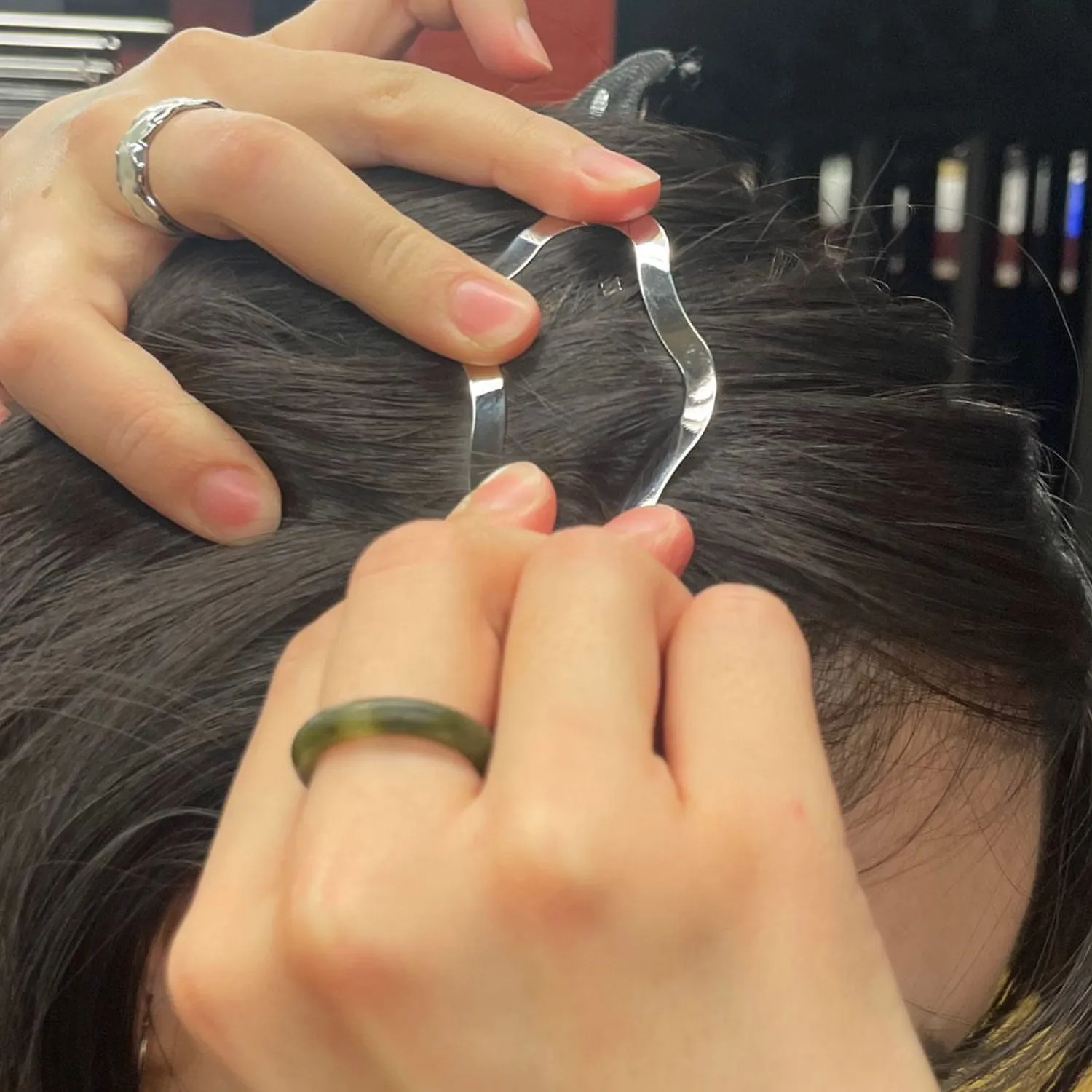 Wavy Cloud Metal Hair Clip