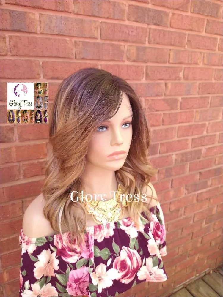 Wavy Lace Front Wig, Ombre Dark Ash Blonde Wig, Blonde Wig, Glory Tress, Wigs, Wig, Heat Safe, Ready To Ship  // REDEMPTION