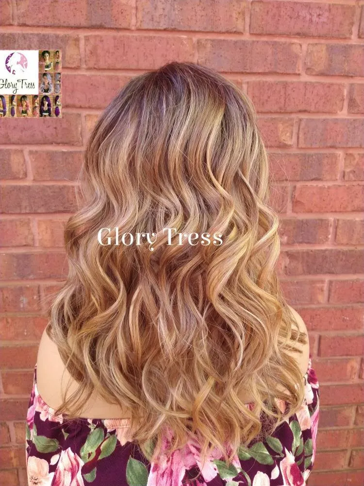 Wavy Lace Front Wig, Ombre Dark Ash Blonde Wig, Blonde Wig, Glory Tress, Wigs, Wig, Heat Safe, Ready To Ship  // REDEMPTION