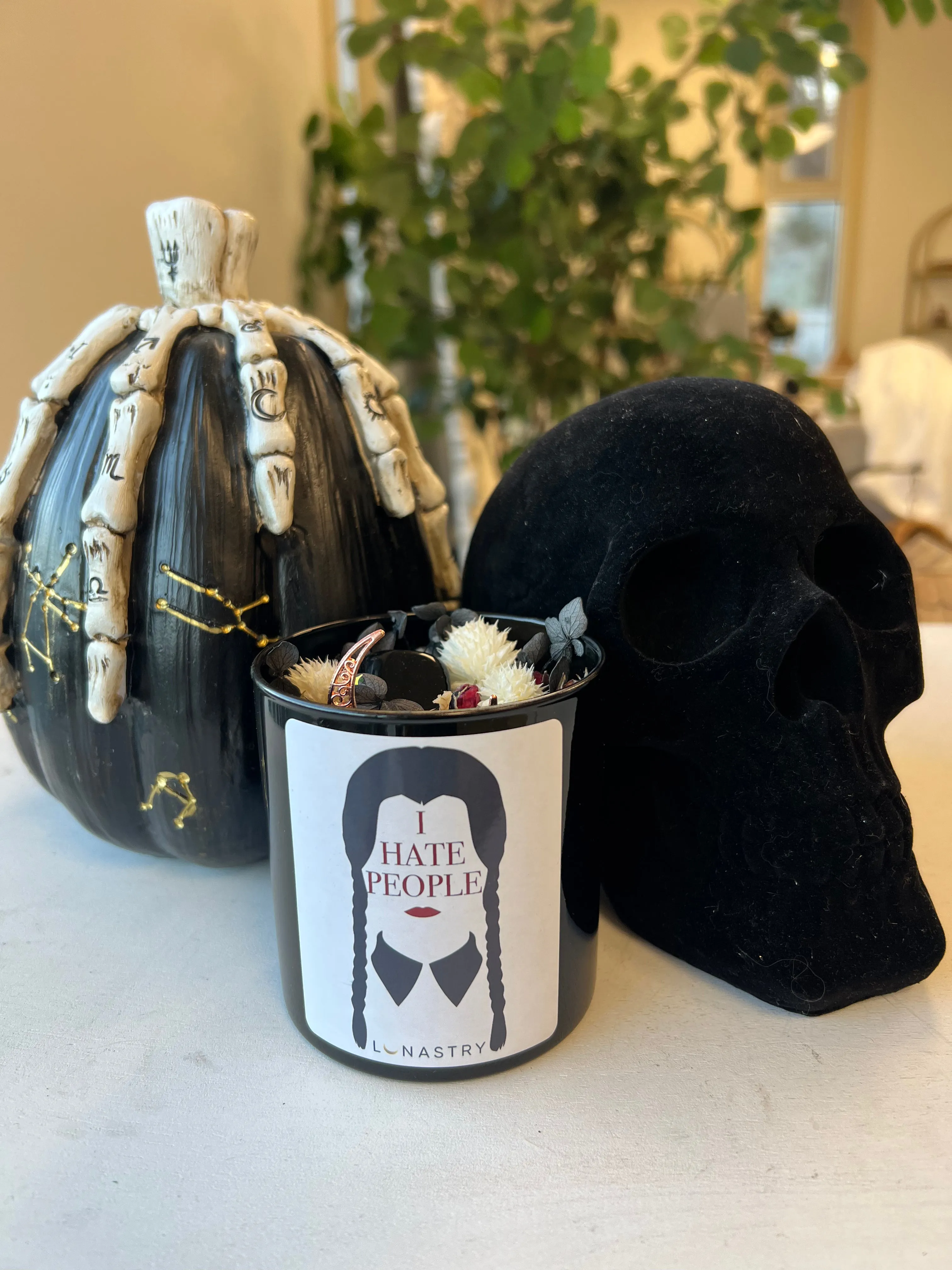 Wednesday I hate people candle