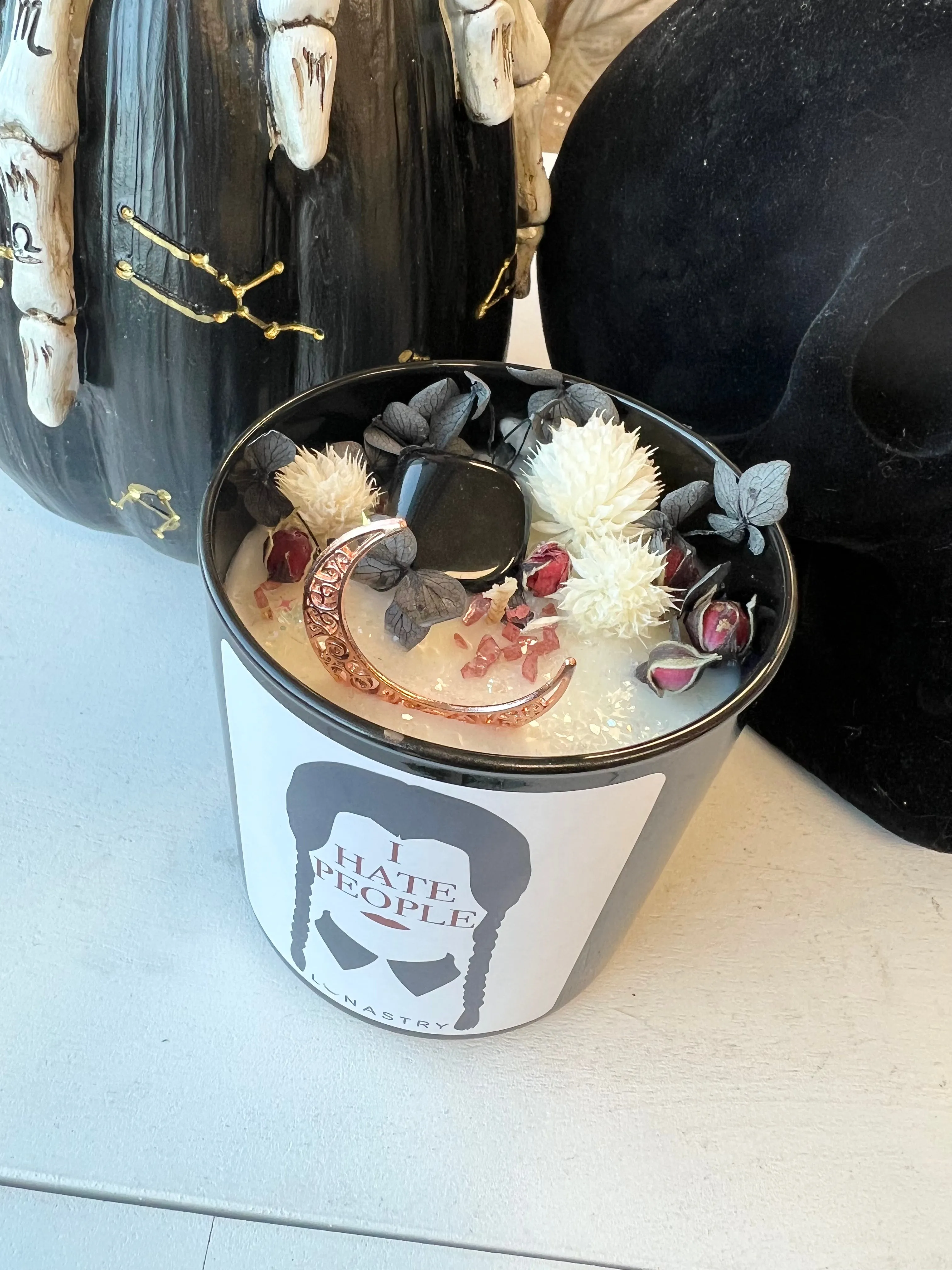 Wednesday I hate people candle