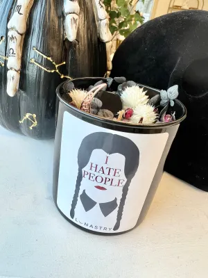 Wednesday I hate people candle