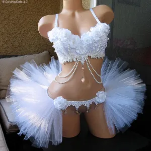 White Roses Rave Outfit