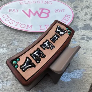 WIFEY Tooled Leather Hair Clip