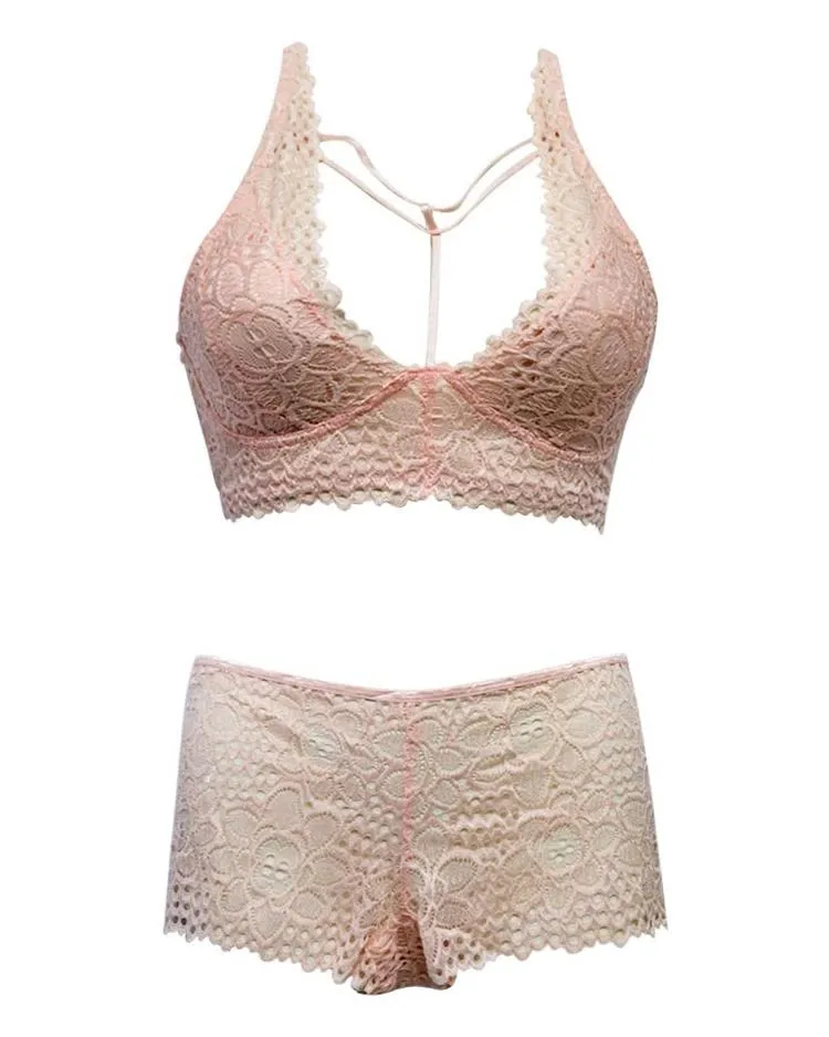 Windsor Padded Lace Design Bralette Bra Panty Sets